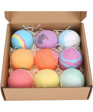 9PCS Bubble Salt Bubble Ball Set - Natural Handmade Organic Foot Bath Spa Balls for Women | Moisturizing Skin Gifts - Buy Online on GoSupps.com