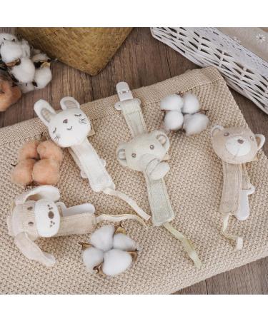 Shop 2-Pack Organic Cotton Pacifier Chains | Cute Elephant & Rabbit Designs | Safe for Babies 0-36 Months | Universal Pacifier Straps & Toy Holders - Buy Online on GoSupps.com