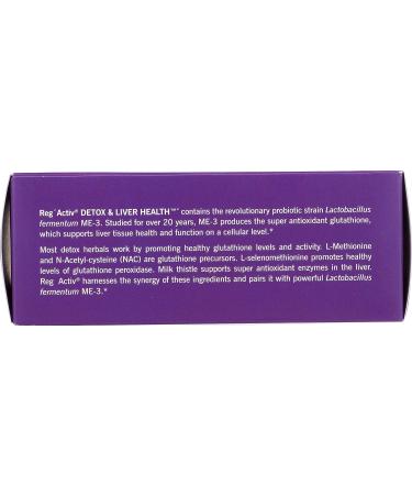 REG'ACTIV Detox & Liver Health 60 Capsules with Glutathione-Producing Lactobacillus fermentum ME-3 - Buy Online on GoSupps.com