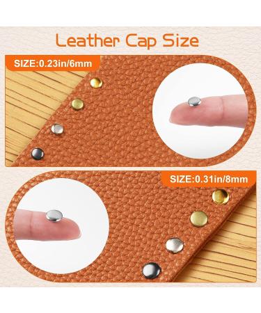 Alritz 240 Sets Leather Rivets Double Cap Tubular Metal Studs with Fixing Tools - DIY Leather Craft Repair Decoration - 4 Colors, 2 Sizes (6mm/8mm) - Buy Online on GoSupps.com