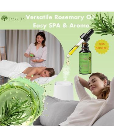 FrexNutri Rosemary Essential Oil for Hair Growth - Rosemary Oil - Non Greasy 30 ML Suitable for Hair Scalp and Body Skin Care Pure and Natural Rosemary Oil for Hair Growth Promotes Fuller - Buy Online on GoSupps.com
