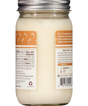 La Tourangelle Organic Refined Coconut Oil - 14 fl oz (Pack of 1) | Ideal for Cooking, Baking, Hair, and Skin Care - Buy Online on GoSupps.com