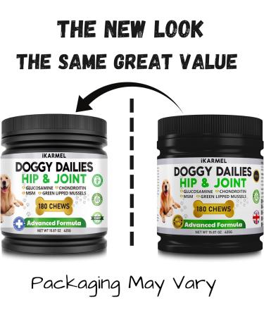 iKarmel Hip and Joint Care Supplements for Dogs - Glucosamine, Chondroitin, Green-Lipped Mussels - Senior to Puppy Treats for Stiff Joints (180 Chews) - Buy Online on GoSupps.com