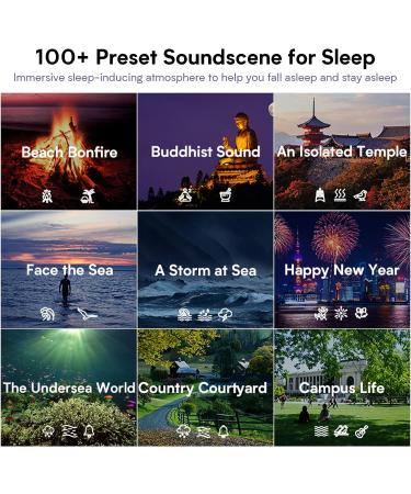 Hotmoon Omini Sleep Machine - Portable White Noise Smart Sound Machine with Light, 300+ Non Looping Sounds, Adjustable Brightness - Perfect for Sleep Aid, Office Privacy, Meditation - Great Registry Gift - Buy Online on GoSupps.com