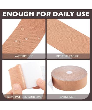 Waterproof Kinesiology Tape 105ft Roll - Pain Relief for Knees, Wrist, Elbow, Shoulder, Back - Elastic Athletic Tape for Support & Recovery - Beige (2 Inch) - Buy Online on GoSupps.com