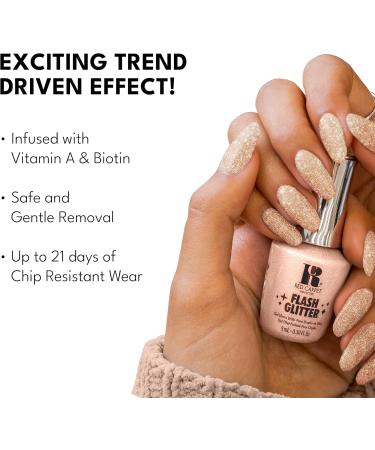 Red Carpet Manicure Flash Glitter Gel Polish | Infused with Vitamin A & Biotin | Glisten While I Glow | Nude Glitter Nail Gel Colour | 0.3 Fl. Oz. - Buy Online on GoSupps.com