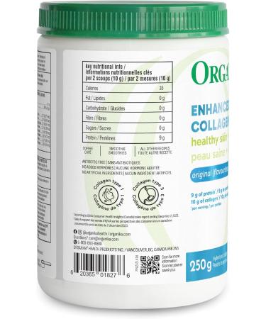 ORGANIKA Collagen Enhanced 250 GR 8.82 Ounce (Pack of 1) - Buy Online on GoSupps.com