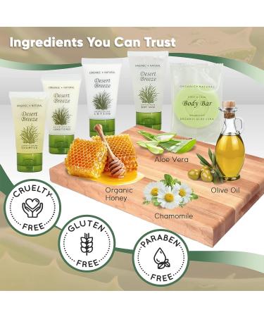 Desert Breeze Hotel Size Amenities Set - 1-Shoppe All-In-Kit for Hotel/AirBnB/VRBO/Vacation Rental - 75 pcs - Buy Online on GoSupps.com