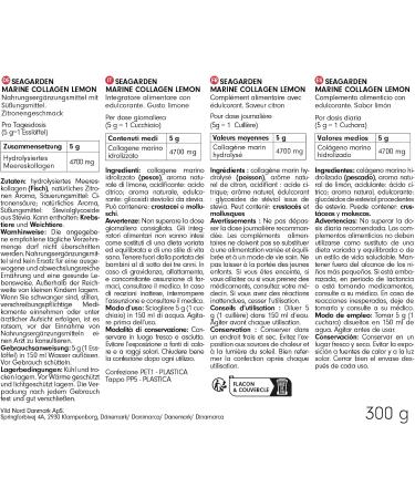 Seagarden Marine Collagen Powder - Wild-Caught Arctic Cod Peptides for Skin, Hair & Health - 300g Lemon Protein Supplement - Buy Online on GoSupps.com