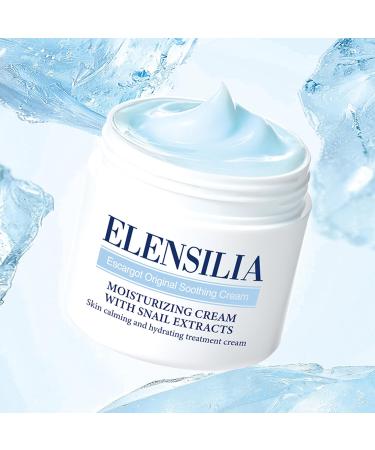 Elensilia Escargot Original Soothing Cream Lightweight Hydrating & Soothing Snail Cream for Sensitive Skin Daily Facial Moisturizer for Calm & Comfortable Complexion 50 g(1.76 oz) - Buy Online on GoSupps.com