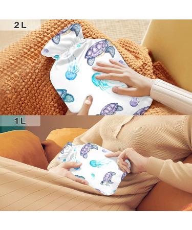 Turtles Hot Water Bottle - 2L Large BAP-Free Cover for Pain Relief & Cramps | International Shipping - Buy Online on GoSupps.com