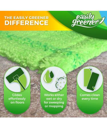 Swiffer Sweeper Compatible  Microfiber Mop Pads by Easily Greener  Reusable Refills for Wet and Dry Use  2 Count - Buy Online on GoSupps.com