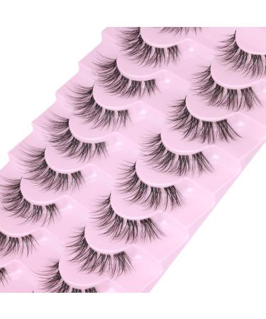DIY Cat Eye Cluster Lashes Set - 9 Pairs of Natural Look Faux Mink Strips with Scissors - Clear Band for Individual Application - Buy Online on GoSupps.com