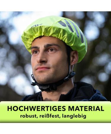 AVANA Waterproof Reflective Rain Cover for Bicycle Helmets - Neon Yellow & Reflectors - Buy Online on GoSupps.com