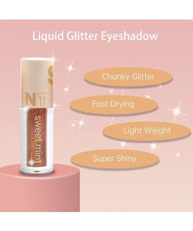 HPEVA 5Pcs Liquid Glitter Eyeshadow Set - Metallic Shimmer, Waterproof, Long Lasting | Sparkling Eye Makeup for Women & Girls - Buy Online on GoSupps.com