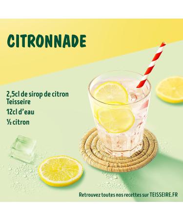 Teisseire Lemon Syrup for Refreshing Drink Cocktails Recyclable Bottle 6x60cl - Buy Online on GoSupps.com