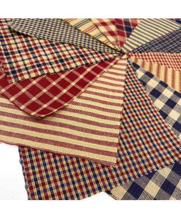 American Heritage Charm Pack Red Blue 6 Cotton Homespun Fabric Squares by JCS - 40+ Precut Squares - Buy Online on GoSupps.com