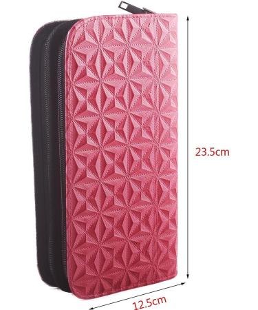 Salon Hair Tools Bag - Pink PU Leather Scissors Pouch for Hairdressers and Barbers - Buy Online on GoSupps.com