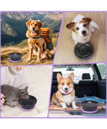 Fretonba 500ml Leak-Proof Travel Dog Water Dispenser - Portable Drinking Bowl for Cats & Dogs - Purple - Buy Online on GoSupps.com