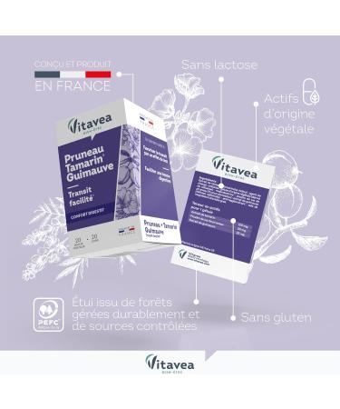 VITAVEA BIEN-ETRE - Compl ment Alimentaire Transit R gulier - Id al Transit Confort Intestinal Constipation Adulte - Pruneau Tamarin Guimauve - 20 g lules - Cure de 20 jours - Fabriqu en France Sans ar me 20 unit (Lot de 6) - Buy Online on GoSupps.com