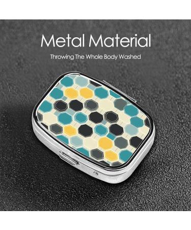 Shop Octagons Printed Square Pill Box Portable Medicine Organiser for Travel | International Shipping Available - Buy Online on GoSupps.com