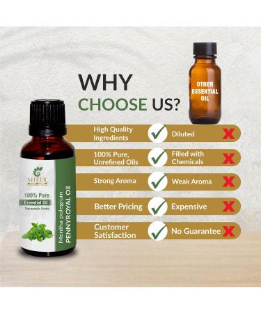 Pennyroyal Oil (Mentha Pulegium) Essential Oil 100% Pure Natural Undiluted Uncut Therapeutic Grade Oil 3.38 FL.OZ - Buy Online on GoSupps.com