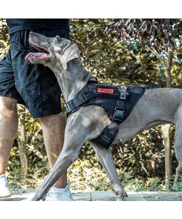 Oneigris Fire Watcher 2.0 Tactical Dog Harness | XL Black No-Pull Molle Metal Buckles Service Vest with 2 Handles - Premium 1000D Nylon - Buy Online on GoSupps.com