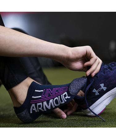 Under Armour Youth Essential 2.0 Lightweight No Show Socks - 6 Pack, Small, Lipstick Pink Assorted - Buy Online on GoSupps.com
