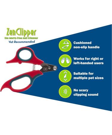 Zen Clipper - Revolutionary Coral Red Pet Nail Clipper for Safe & Easy Nail Trimming | 1.5mm Tip - Buy Online on GoSupps.com