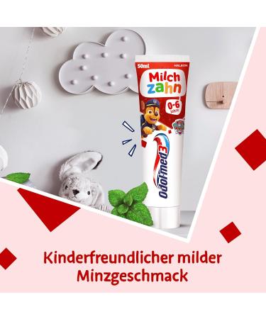Odol-med3 Pack of 6 toothpastes toothpaste for children from 0 to 6 years Developed by dental experts for healthy baby teeth 6 x 50 ml - Buy Online on GoSupps.com