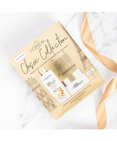 L Or al Paris Gift Set Includes Cleansing Milk and Moisturiser Age Perfect Collagen Anti-Ageing Routine For Smoothing and Retightening Classic Collection - Buy Online on GoSupps.com