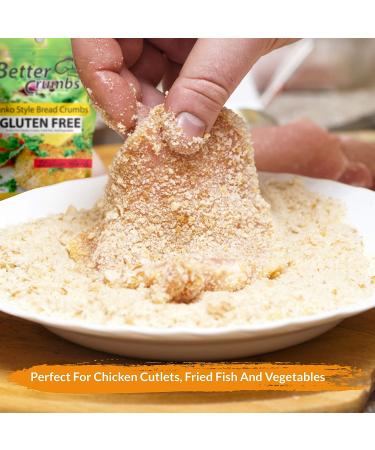 Better Crumbs Panko Bread Crumbs Variety Pack | Gluten-Free & Kosher Certified | 10oz x 2 (Original & Italian Herb) | Resealable Packaging - Buy Online on GoSupps.com