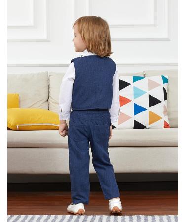 Mint Green Baby Boys Wedding Suit 3pcs Herringbone Tweed Outfit Set | 2-3 Years Blue - Buy Online on GoSupps.com