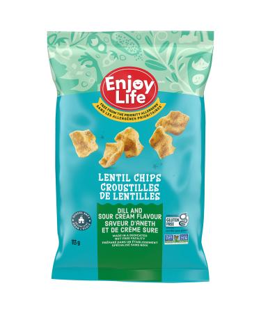Enjoy Life Foods Light & Airy Lentil Chips Dill & Sour Cream Flavor 4 oz (113 g)