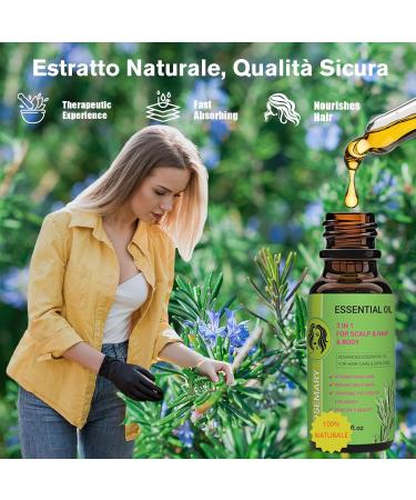 FrexNutri Rosemary Essential Oil for Hair Growth - Rosemary Oil - Non Greasy 30 ML Suitable for Hair Scalp and Body Skin Care Pure and Natural Rosemary Oil for Hair Growth Promotes Fuller - Buy Online on GoSupps.com