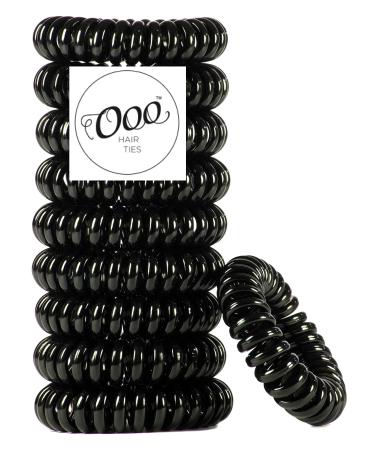 10 Pack Painless PATENTED OOO Hair Ties. Ponytail holder spiral coil traceless rubber bands. Best kids girls woman accessory all types of hair. Exercise work & everyday. LARGE SIZE (Black) - Buy Online on GoSupps.com