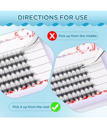 Buy Individual Eyelashes Prousaky - 100 Pcs DIY Extensions Thick 0.07mm 10mm Length - Buy Online on GoSupps.com