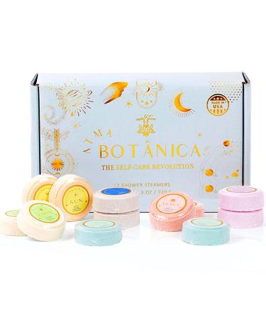 Shower Steamers Gift Set - Shower Bombs Aromatherapy Variety Pack of 12 Shower Tablets with Essential Oils Spa Gifts for Mom Shower Gifts for Women Made in USA by Atma Botanica