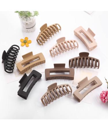 SHALAC Large Claw Clips 10 Pack - 4.4 Inch Nonslip Big Hair Claw Accessories for Thick Hair - Multi Color Hair Clips for Women and Girls - Buy Online on GoSupps.com