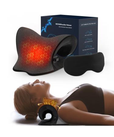 Neck extensor neck stretcher neck and shoulder relaxer neck releaser neck backshape neck support neck roll chiropractic pillow neck massage cloudy Neck neck rescuer (black)