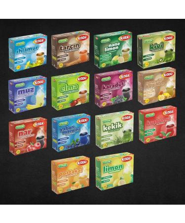 Koza Instant Cocoa Beverage Powder Sticks - 16 Pack | Turkish Drinking Chocolate | Hot & Cold Milk Drink | Premium Sahlep Cocoa Mix - Buy Online on GoSupps.com