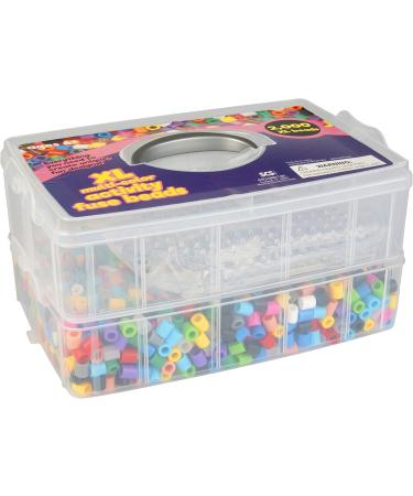 XL Giant Biggie Fuse Bead Kit - 2,000 Pieces - Immediate Shipping - Includes 3 XL Pegboards, 13 Colors, 6 Templates, Ironing Paper, and Storage Case - Perfect for Perler Pixel Art Crafts and Kids Holiday Parties - Buy Online on GoSupps.com