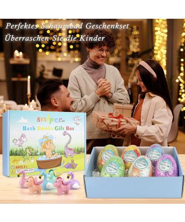 Bath Bombs for Kids with Surprise Inside 6 Pcs Dino Egg Handmade Natural Fizzy Bath Bombs Dinosaur Toys for Girls Boys Christmas Birthday Easter Gift Set (6 * 130g) Dinosaur Toys-6pcs - Buy Online on GoSupps.com