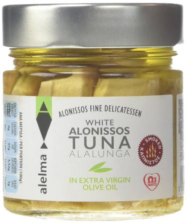 Alelma Smoked White Alalunga Alonissos Tuna in Extra Virgin Olive Oil 212 g