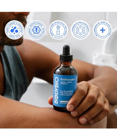 BodyBio ReMineralize - Concentrated Ionic Trace Minerals to Hydrate, Detox, and Revitalize Your Cells - Over 72 Bioavailable Trace Minerals for Rapid Absorption 4 Fl Oz - Buy Online on GoSupps.com