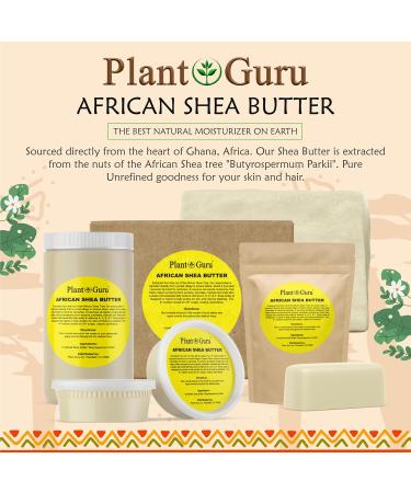 Raw African Shea Butter 1 lb Bar - 100% Pure Natural Unrefined IVORY from Ghana | Best Moisturizer for Skin Face & Hair Growth | Ideal for DIY Soap & Lip Balm - Buy Online on GoSupps.com