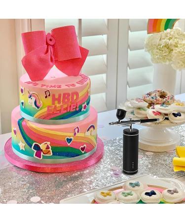 Titoe Cordless Airbrush Kit with Compressor - Portable Air Brush Gun Set for Model, Nail, Tattoo, Cake Decorating in Gray with Power Display - Buy Online on GoSupps.com