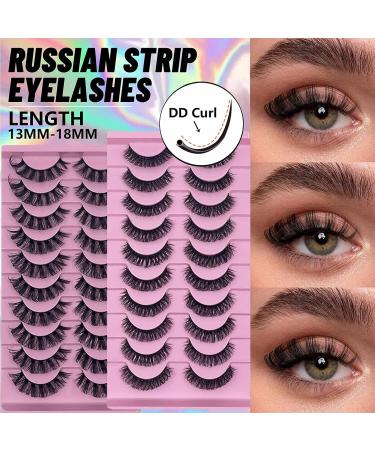 Alyxxndra D-Curl Russian False Eyelashes - Fluffy Natural 3D Faux Mink Lashes (TK04) - Buy Online on GoSupps.com