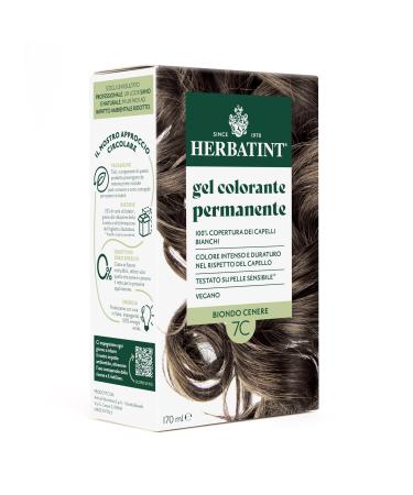 Herbatint Herbatint Permanent Hair Color Gel 7C Ash Blonde - 170 ml | Ammonia-Free 100% Gray Coverage | For Sensitive Skin with 8 Natural Organic Extracts