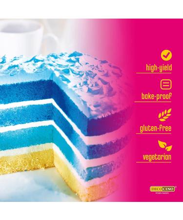 DECOCINO Color Paste Blue - 25 g - Food colouring ideal for colouring cakes fondant and creams - AZO-free gluten-free and vegan - Buy Online on GoSupps.com